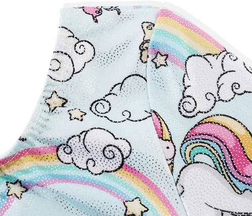 Miniatura 95 de HOZIY - Leotardos de manga larga para niñas, de gimnasia, para niños pequeños, trajes florales de unicornio, galaxia, arco iris, patrón de rayas