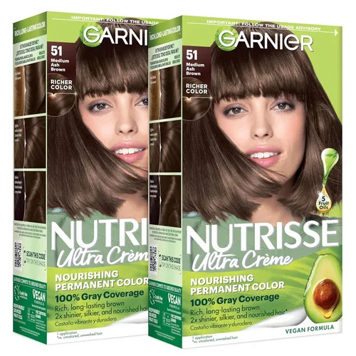 Miniatura 17 de Garnier Nutrisse - Tinte permanente en crema nutritiva para el cabello, 73 rubio dorado oscuro (Honey Dip), 2 unidades (el empaque puede variar)