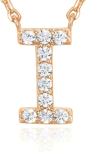 Miniatura 90 de PAVOI 14K White Gold Plated Cubic Zirconia Initial Necklace Letter Dainty Necklaces for Women