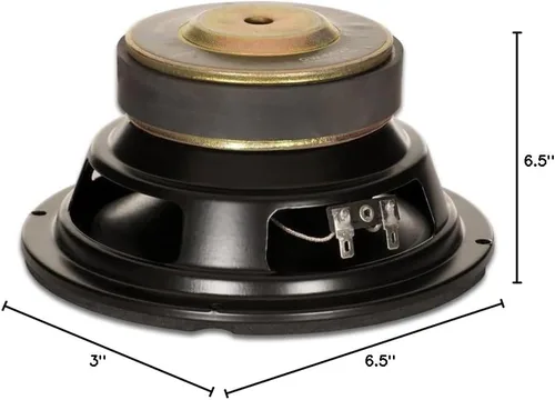 Miniatura 5 de Goldwood Sound GW-6024 - Altavoz de repuesto de goma envolvente de 6.5 pulgadas, 170 vatios, 4 ohmios, color negro