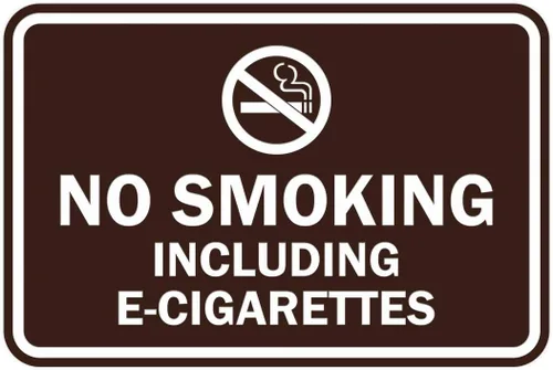Miniatura 16 de Signs ByLITA Clásico enmarcado no fumar incluyendo cigarrillos electrónicos (oro negro) - mediano Negro Oro