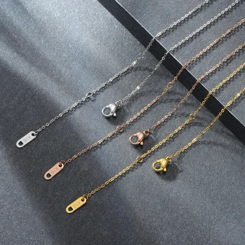 Miniatura 7 de Zillaly Collar de barra horizontal de oro rosa de oro rosa de acero inoxidable chapado en oro de 18 quilates, cadena ajustable para mujer