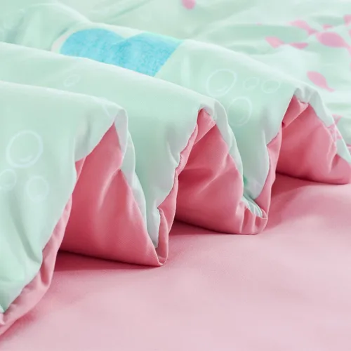 Miniatura 3 de SLEEP ZONE - Juego de edredón de 5 piezas tamaño Individual para niños, estampado suave, con edredón, sábanas y fundas para cojín y almohada, diseño