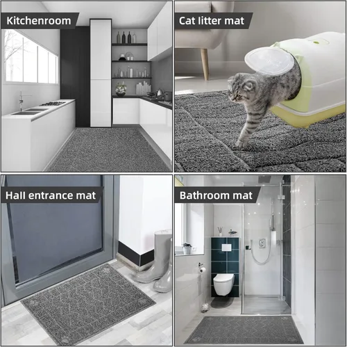 Miniatura 7 de Alfombrilla de Arena para Gatos, Alfombrilla Atrapa Arena Suave para las Patitas del Gatito, Alfombrilla para Caja de Arena de Gatitos de 47" x 35