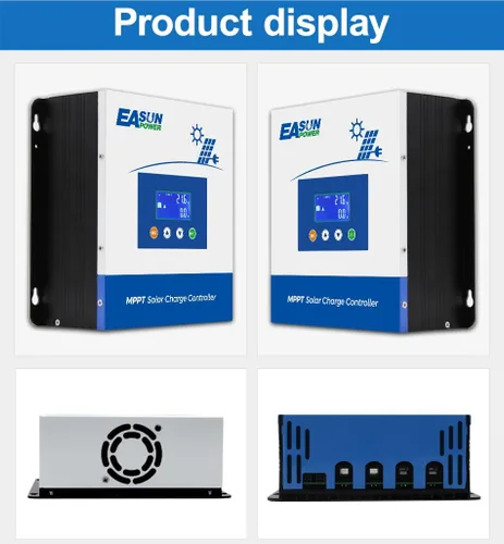 Miniatura 7 de POWLAND 60A Controlador de carga solar MPPT, 12V/24V/36V/48V Auto, Regulador de pantalla LCD de entrada máxima 150V Controlador de carga inteligente