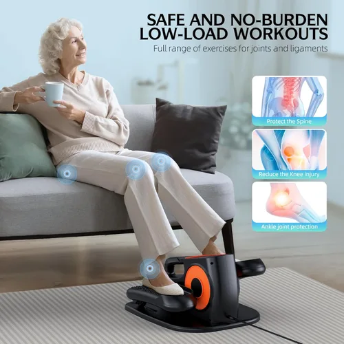 Miniatura 5 de DUREXO Under Desk Elliptical, Leg Exerciser While Sitting for Seniors, Quiet Portable Electric Seated Pedal Exerciser with Remote Control and 12