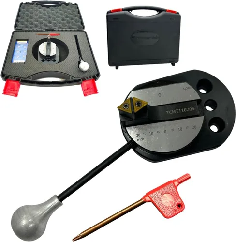 Miniatura 10 de Accesorio de torneado de bolas para mini tornos de 7 x 14 y 7 x 16 Herramienta de precisión gira bolas de metal cóncavas y convexas Caja