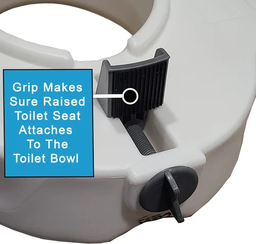 Miniatura 7 de Carex Asiento de inodoro elevado de 4.5 pulgadas con brazos, soporta hasta 300 libras de capacidad, eleva y eleva el asiento de inodoro