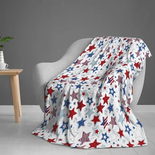 Miniatura 2 de Manta patriótica para el Día de los Caídos, manta mullida de franela de felpa mullida para el Día de la Independencia, manta de cama con bandera