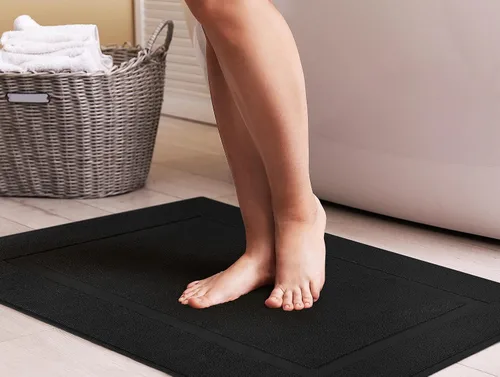 Miniatura 5 de Utopia Towels Alfombra de algodón con banda, tapetes de baño, no es una alfombra de baño, 21 por 34 pulgadas / 53.34 x 86.36 cm, 100% algodón hilado