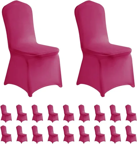 Miniatura 15 de LZY 6 piezas Fundas de Silla de Spandex Elásticas Fundas Deslizables para Fiestas de Boda, Fundas de Decoración de Sillas de Comedor y Banquete Negro