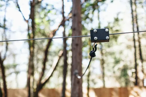 Miniatura 3 de Kit de tirolesa Chetco Zip Line con arnés y freno elástico