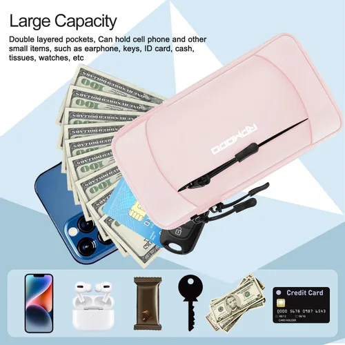 Miniatura 4 de Soporte de teléfono para correr para iPhone 16 15 14 13 12 Pro Max, Samsung Galaxy Ultra, bandas impermeables para correr y trotar, soporte ligero