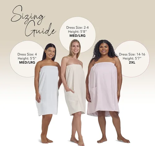 Miniatura 4 de Boca Terry - Toalla de baño de microfibra para mujer, toalla de baño con broches para después de la ducha, gimnasio, sauna, playa o piscina.