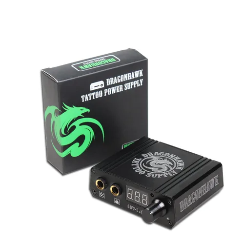 Miniatura 8 de Dragonhawk Pro Kit completo de bolígrafo de tatuaje, máquina ligera para tatuajes, 20 unidades, cartuchos, agujas, fuentes de alimentación para Kit