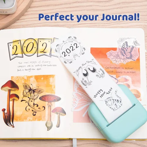 Miniatura 9 de Phomemo Papel adhesivo blanco - para mini impresora Phomemo T02/T02Pro/Q02E/M02X/Y02C/Q02, para notas de estudio, fotos, bricolaje, calcomanías