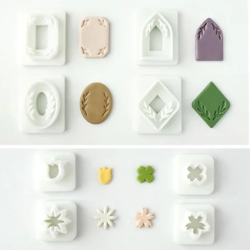 Miniatura 8 de Cortadores de arcilla de pétalos de flores, para hacer aretes, 1 molde de arcilla polimérica de prensa de pétalos, cortadores para fabricación