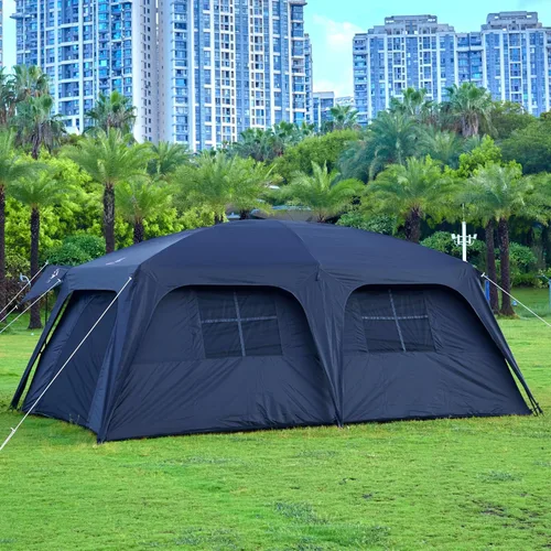 Miniatura 5 de KTT Extra Large Tent 12-14 Person,Family Cabin Tents,2 Rooms,Straight Wall,2 Doors 4 Windows with Mesh,Waterproof,Double Layer,Big Tent for