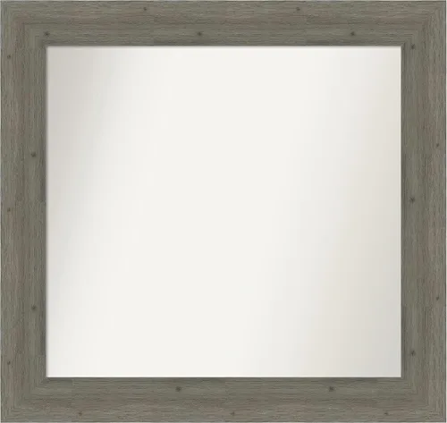 Miniatura 86 de Amanti Art Espejo de baño gris para sobre el fregadero, 27 x 27 pulgadas, espejo de tocador cuadrado gris, marco de madera rústica de campo medio