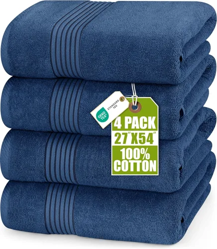 Miniatura 17 de Utopia Towels Juego de 4 toallas de baño (27 x 54 pulgadas), 100% algodón hilado en anillo, secado rápido, altamente absorbentes, toallas de tacto