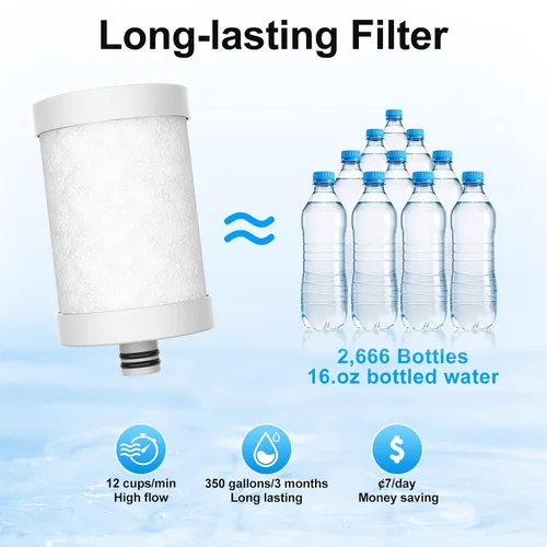 Miniatura 5 de WINGSOL WINGSOL - Filtro de agua de acero inoxidable para grifo de fregadero, NSF/ANSI 42, purificador de grifo giratorio de 360° reduce PFAS