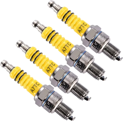 GOOFIT 4 piezas de bujías Racing A7TC de alto rendimiento de repuesto para motocicleta de 50 cc, 70 cc, 90 cc, 110 cc, 125 cc, 140 cc, 150 cc, Pit