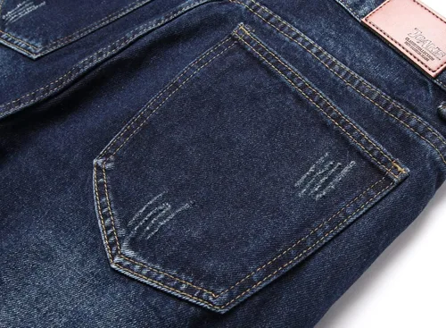 Miniatura 7 de Pantalones de mezclilla lavados rasgados y desgastados para hombre