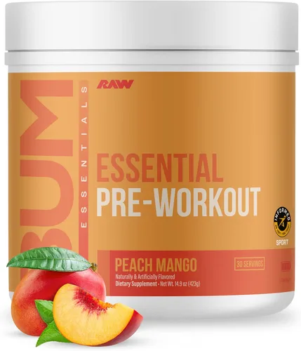Miniatura 11 de RAW Essential - Polvo preentrenamiento (naranja) - Suplemento deportivo de Chris Bumstead para hombres y mujeres - Polvo energético preentrenamiento