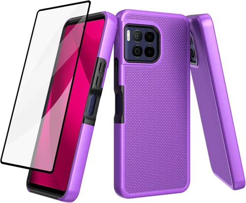 Ailiber Funda para TMobile Revvl 7 Pro 5G, con protector de pantalla, doble capa de protección a prueba de golpes, parachoques de silicona