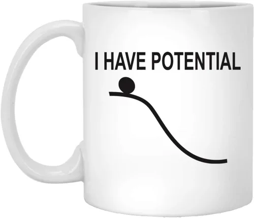 Taza de ingeniero – Tengo potencial – Taza de física mecánica – Regalos para profesores de física – Las divertidas tazas de café de ingeniería para