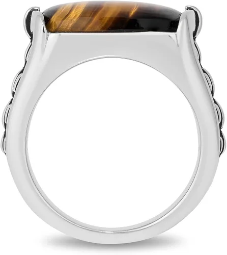 Miniatura 4 de Star Wars Fine Jewelry The Wookiee - Anillo para hombre, ojo de tigre, piedra preciosa, plata, Metal, ojo de tigre