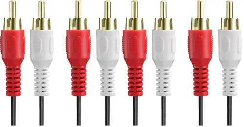 Miniatura 7 de Fosmon Cable de audio estéreo macho a macho de 2 RCA, conector RCA dual para sonido claro, 6 pies