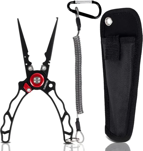 Miniatura 9 de Alicates de pesca con mango ergonómico innovador, resistente a la corrosión y agua salada, removedor de gancho multiherramienta de pesca, corte