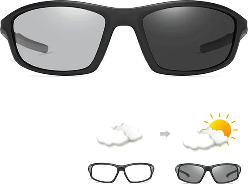Miniatura 3 de Gafas de lectura bifocales fotocrómicas de transición para ciclismo para hombres y mujeres, gafas de sol deportivas cuadradas negras
