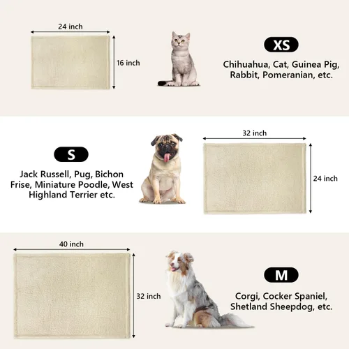 Miniatura 4 de furrybaby Mantas 2 en 1 para cachorros y perros pequeños, mantas de sherpa y vellón súper suaves de primera calidad para perros y gatos, lavables