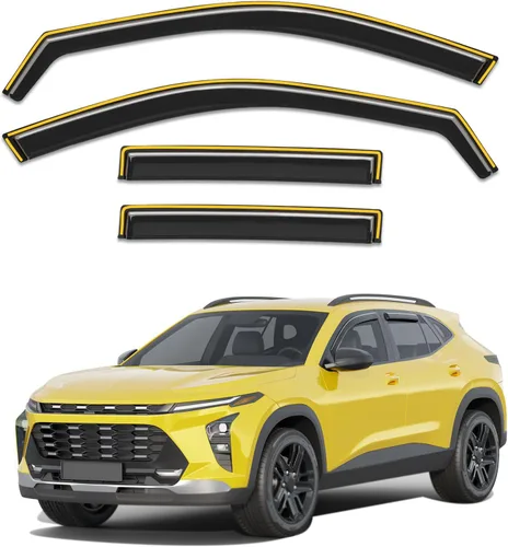 Miniatura 10 de Protectores de lluvia extra gruesos para ventana Chevrolet (Chevy) Silverado GMC Sierra 1500 2500HD 3500HD 3500HD Crew Cab 2019-2026, deflectores