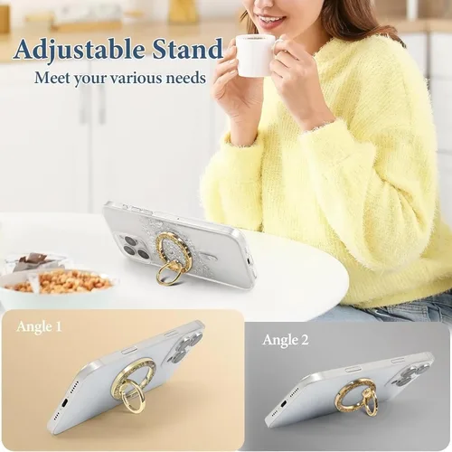 Miniatura 6 de Magnetic Phone Ring for MagSafe Grip [Super Magnet] StylishTwinkle Design Ring Holder Stand, magsafe pop Socket (Gold)