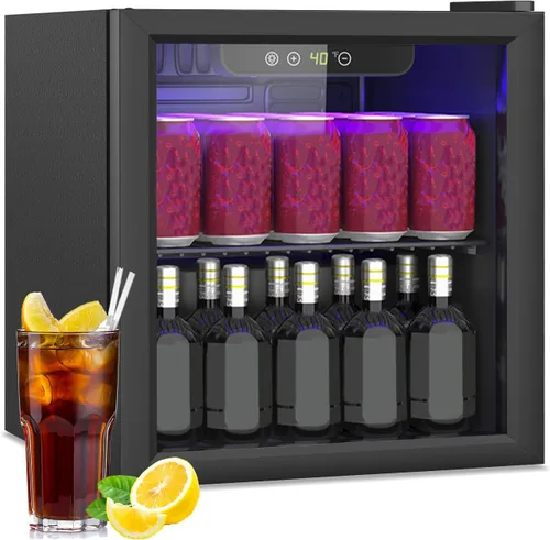 Miniatura 7 de Mini Refrigerador Compacto de 24 Latas/0.9 Pies Cúbicos para Refrescos, Bebidas, Cerveza o Vino, Pequeño Refrigerador Enfriador de Bebidas Portátil