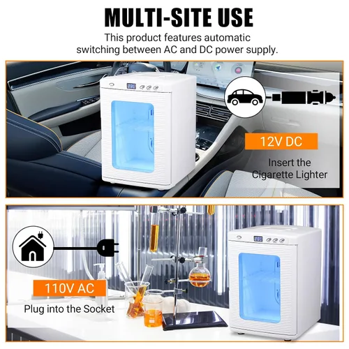 Miniatura 4 de Incubadora científica de 25 L, laboratorio de incubadora digital de calefacción y refrigeración, control preciso de temperatura de 10 a 140.0 °F