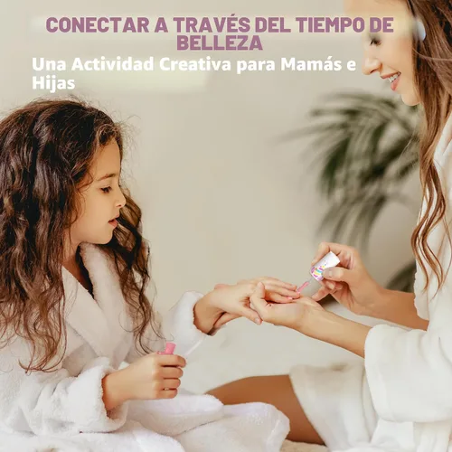 Miniatura 7 de Tomons Juego de esmalte de uñas para niños, 12 colores no tóxicos a base de agua de secado rápido y desprendible, kit de arte de uñas DIY para niñas