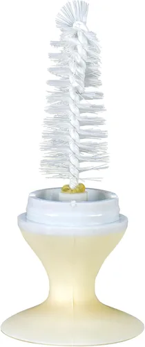 Miniatura 4 de Nuby Cepillo 2 en 1 para biberón con soporte, cerdas de nailon suave, apto para lavavajillas, herramienta de limpieza de biberones y pezones
