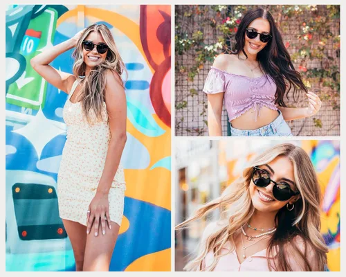 Miniatura 3 de WearMe Pro - Gafas de sol redondas retro resistentes 100 UVAUVB para mujeres y hombres