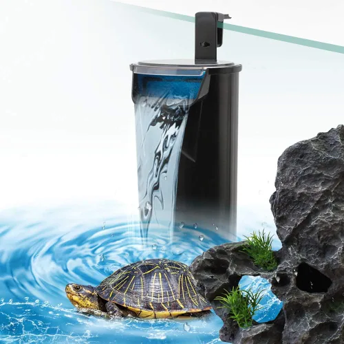 Senzeal Filtro de tortuga para acuario, silencioso, bomba de filtro de bajo nivel de agua, 5 W, 400 L/H, filtro interno para tanque de peces