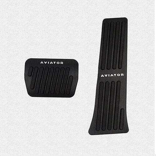 Miniatura 32 de Great-luck Fundas de pedal de acelerador de gas de aleación de aluminio, antideslizantes, sin perforación, kit de accesorios de 2 piezas/juego Rojo