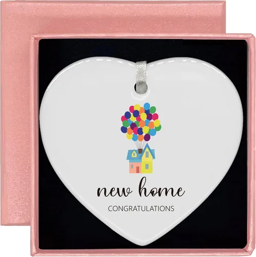 Miniatura 83 de Adorno Colgante Navideño en Forma de Corazón - Felicitaciones por la Nueva Casa, Regalo para Nuevo Propietario - Adorno para la Casa de Compradores