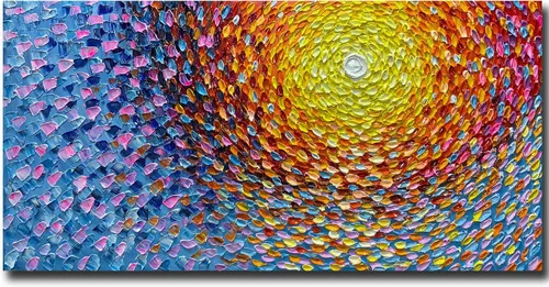 Miniatura 6 de V-inspire Arte, Pintura al óleo de 24x36 pulgadas, Pintura de Lienzo Moderna para Decoración del Hogar, Pintura Mural Abstracta