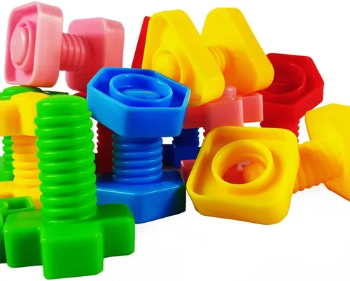 Miniatura 3 de Jumbo juego de tornillos y tuercas con bolsa, 40 piezas, terapia ocupacional, incluida tarjeta de patrones, juguete de motor fino que empareja