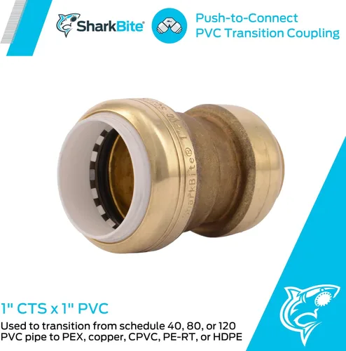 Miniatura 4 de Shatg #Sharkbite acoplamiento de transición de PVC de 1/2” Cts x 1/2"., UIP4020A, 0 volts