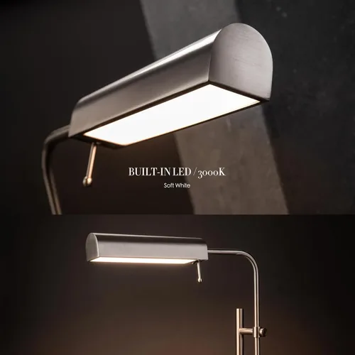 Miniatura 5 de O'Bright Cedric - Lámpara de pie ajustable para farmacia, diseño industrial para lectura, manualidades, trabajo, LED de 10 W, altura de 45 a 61