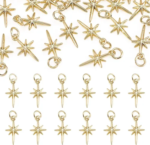 Miniatura 9 de FASHEWELRY 20 dijes de abejas de latón chapados en oro de 18 quilates, dijes de abeja dorados, dijes de joyería rellenos de oro con anillo de salto